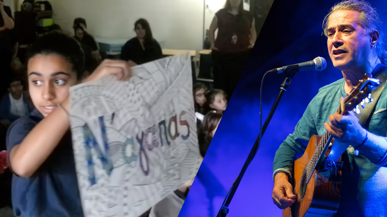 A Touching Meeting Between Archimedean Academy Students And Greek Singer Pantelis Thalassinos