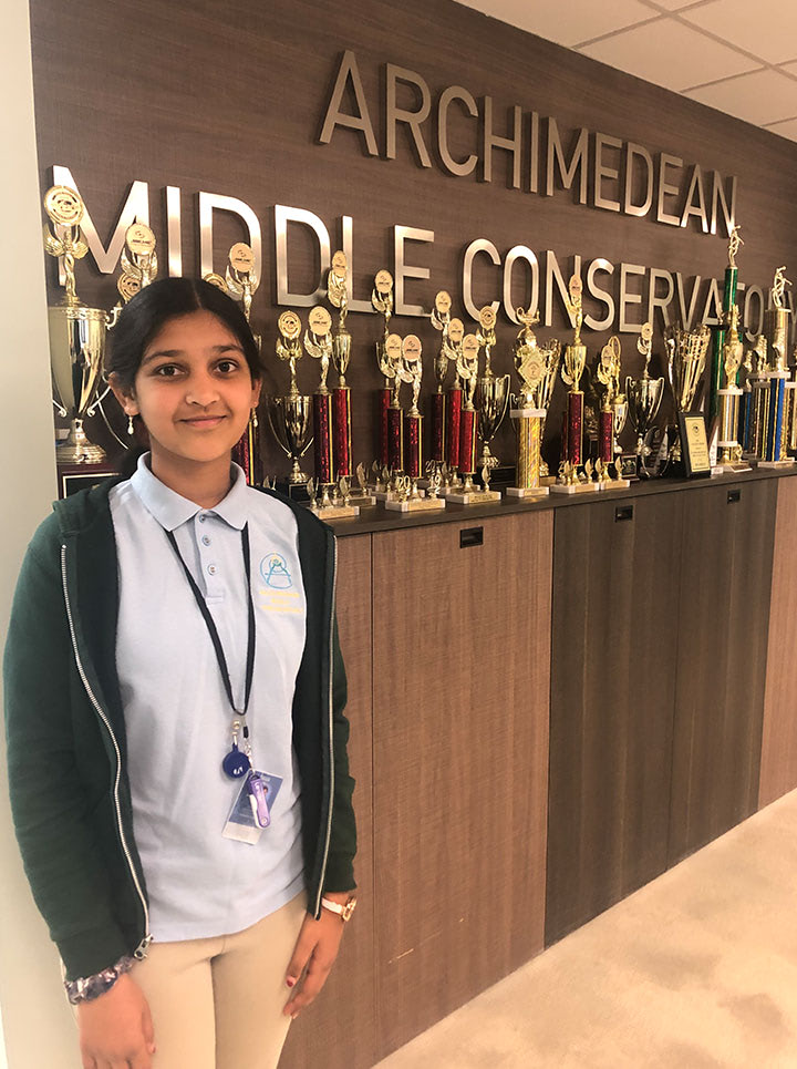 AMC Grade 7 Student Sailalitha Kodukula Makes History 1