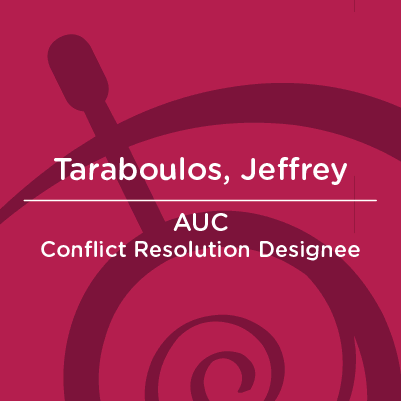 Taraboulos, Jeffrey AUC Conflict Resolution Designee