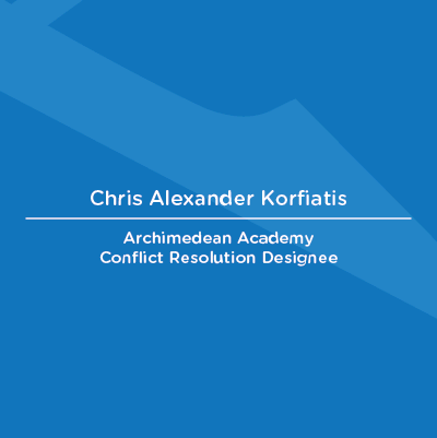 AA Conflict Resolution Designee Chris Alexander Korfiatis