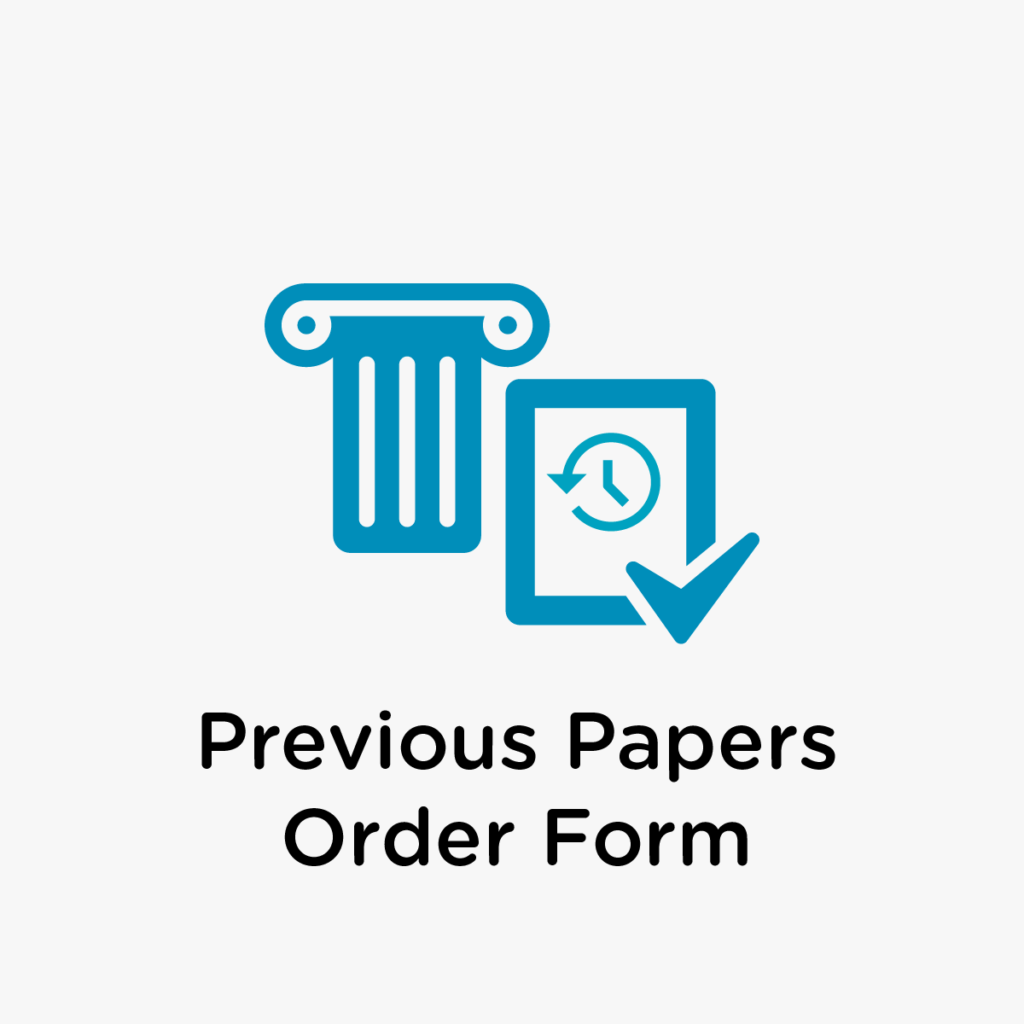 Previous Papers-Order Form