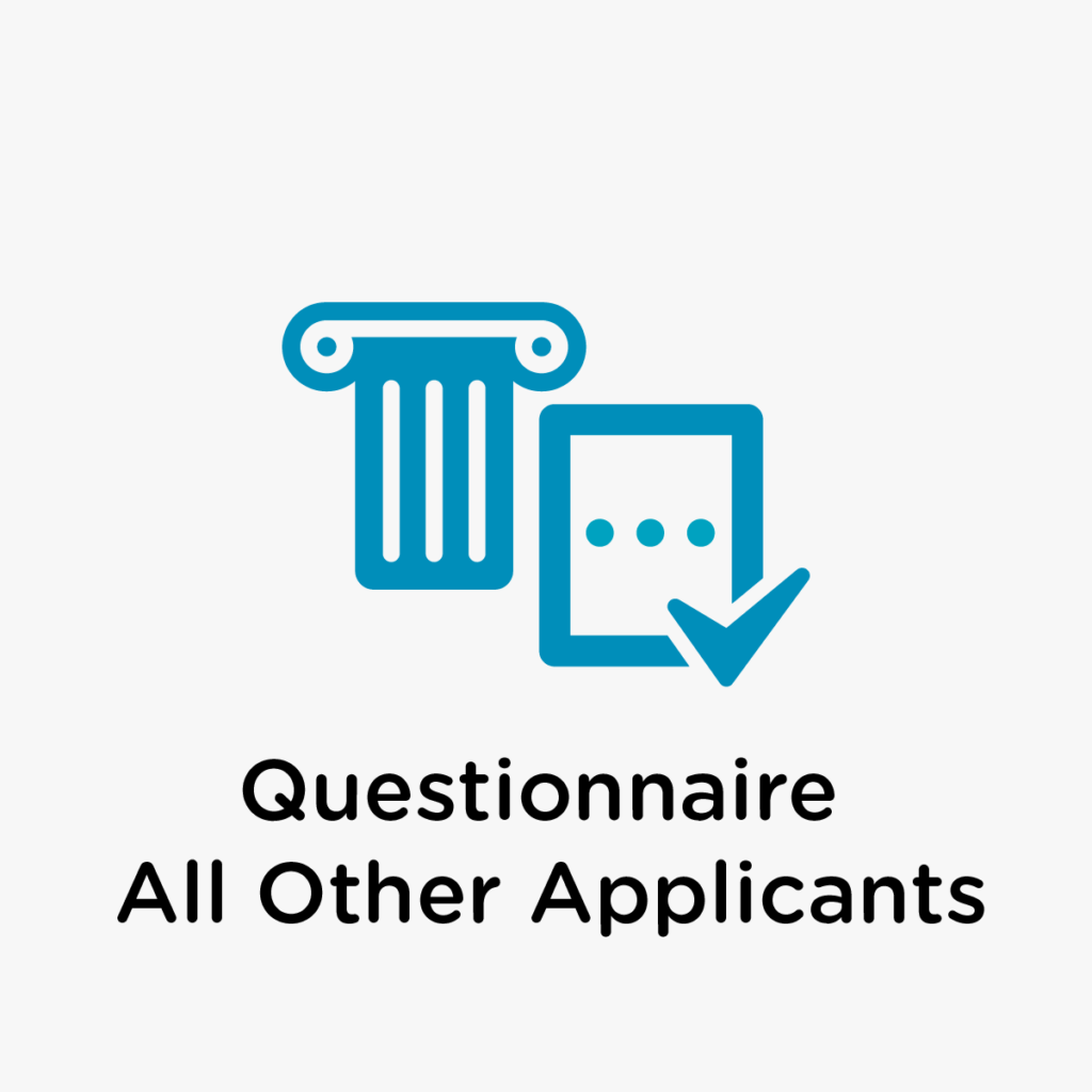 Questionnaire -All Other Applicants
