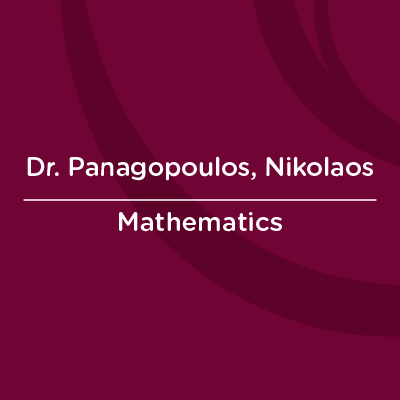 AUC Faculty Profile Cards Dr. Panagopoulos, Nikolaos